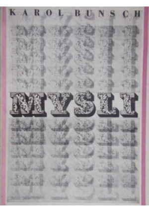 Bunsch Myśli - Karol Bunsch - książka  wyd. 1971