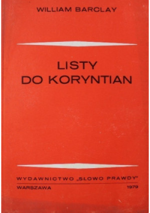 Listy do Koryntian - William Barclay - książka  wyd. 1979