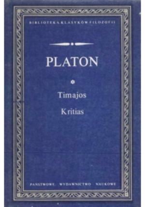 Timajos Kritias - Platon - książka  wyd. 1986