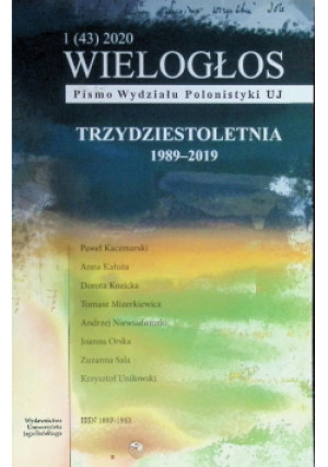 Wielogłos trzydziestoletnia 1989-2019 Nr 1 / 20 - Paweł Kaczmarski - książka  wyd. 2013