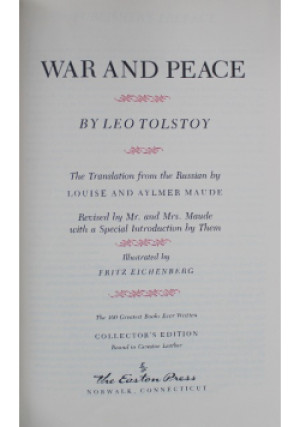 War and Peace - Leo Tolstoy - książka  wyd. 1981
