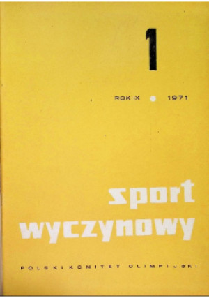 Sport wyczynowy - książka  wyd. 1971