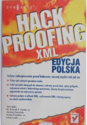 Hack Proofing XML - Syn Gress - książka  wyd. 2003