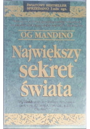 Największy sekret świata - Og Madino - książka reportaż wyd. 1995