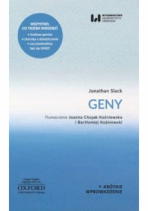 Geny - Jonathan Slack - książka  wyd. 2017