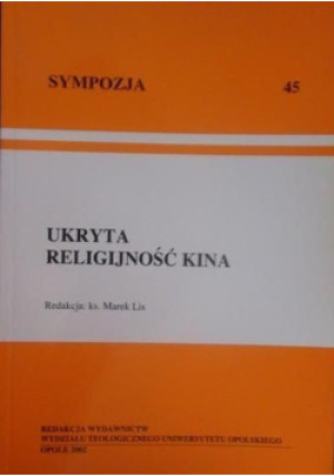 Ukryta religijność kina - Marek Lis - książka  wyd. 2002
