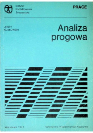 Analiza progowa - Jerzy Kozłowski - książka  wyd. 1974