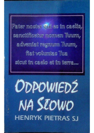 Odpowiedź na Słowo - Henryk Pietras - książka  wyd. 1993