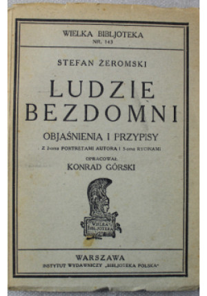 Ludzie bezdomni 1930 r. - Stefan Żeromski - książka  wyd. 1930