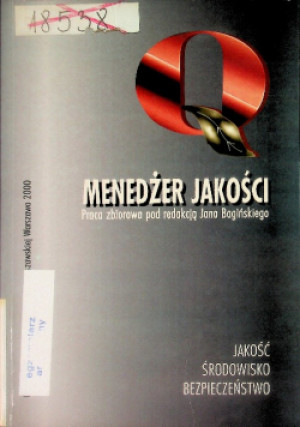 Bagiński menedżer jakości - Jan Bagiński - książka reportaż wyd. 2000