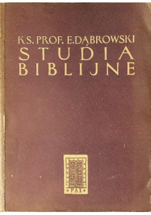 Studia biblijne - E. Dąbrowski - książka  wyd. 1951