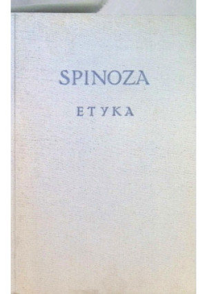 Spinoza Etyka - Benedykt Spinoza - książka  wyd. 1954