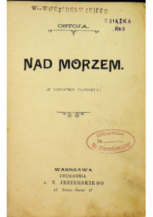 Nad morzem 1903 r. - książka  wyd. 1903