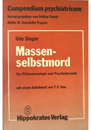 Massenselbstmord - Udo Singer - książka  wyd. 1980