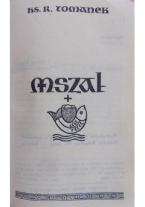 Mszał - R. Tomanek - książka  wyd. 1957