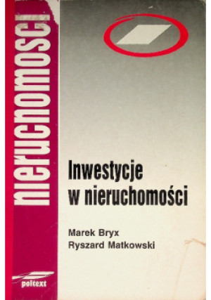 Inwestycje w nieruchomości - Marek Bryx - książka  wyd. 2001