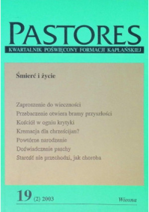 Pastores Nr 19 / 03 - książka  wyd. 2003