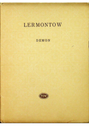 Demon - Michał Lermontow - książka  wyd. 1955