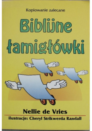 Biblijne łamigłówki - Nellie de Vries - książka  wyd. 1994