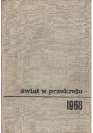 Świat w przekroju 1968 - książka  wyd. 1968