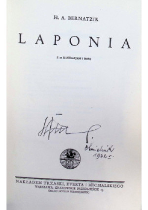 Laponia  1939r. - H. A. Bernatzik - książka  wyd. 1939