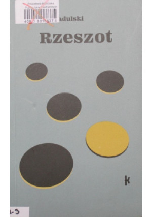 Rzeszot - Bartosz Sadulski - książka  wyd. 2021