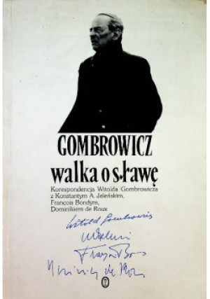 Gombrowicz walka o sławę - książka  wyd. 1998