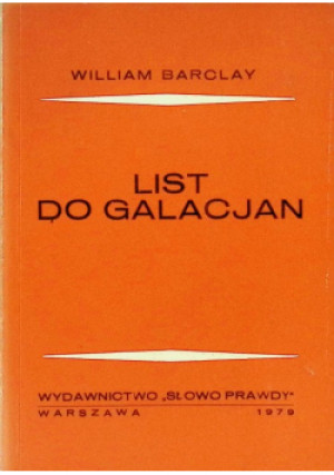 Listy do Galacjan - William Barclay - książka  wyd. 1979