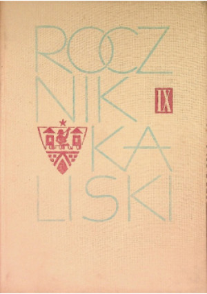 Rocznik Kaliski Tom IX - książka historyczna wyd. 1976