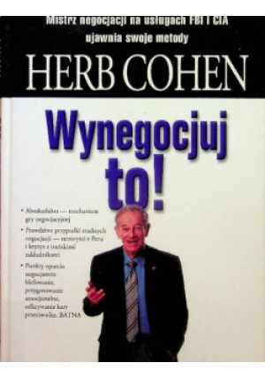 Wynegocjuj to - Herb Cohen - książka  wyd. 2006