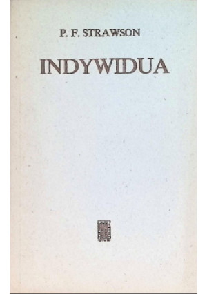 Indywidua - P. F. Strawson - książka  wyd. 1980