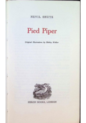 Pied Piper - Nevil Shute - książka  wyd. 1968