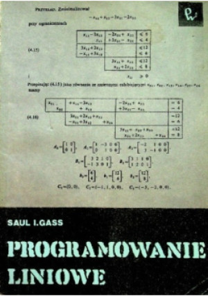 Programowanie liniowe - Saul I. Gass - książka  wyd. 1980