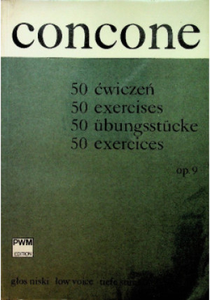 50 ćwiczeń op 9 - Giuseppe Concone - książka  wyd. 1980