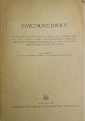 Psychonerwice - Stanisław Cwynar - książka  wyd. 1962