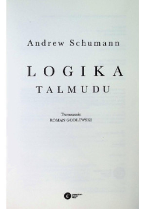 Logika Talmudu - Andrew Schumann - książka  wyd. 2015