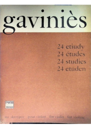 Gavinies 24 etiudy - książka  wyd. 1984
