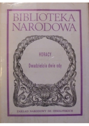 Dwadzieścia dwie ody - Horacy - książka  wyd. 1991