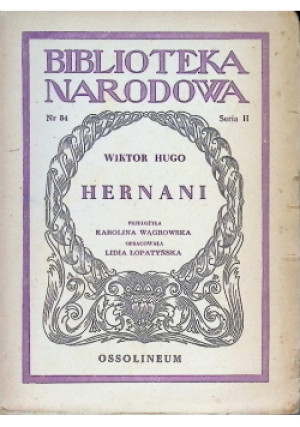 Hernani - Victor Hugo - książka  wyd. 1953