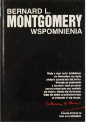 Wspomnienia - Bernard L. Montgomery - książka historyczna wyd. 1996