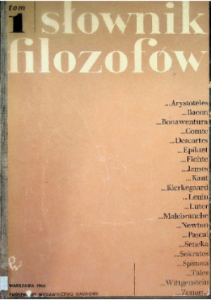 Słownik filozofów Tom I - książka  wyd. 1966