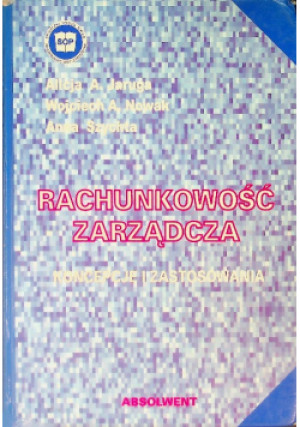 Rachunkowość zarządcza - Alicja Jaruga - książka  wyd. 1999