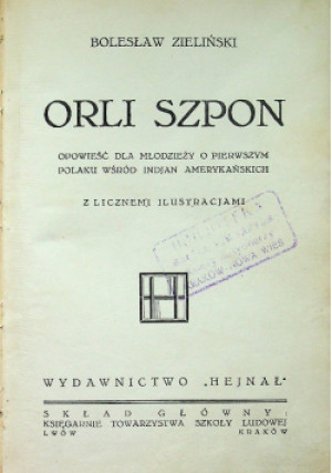 Orli Szpon Okoł 1944 r. - Bolesław Zieliński - książka  wyd. 1944