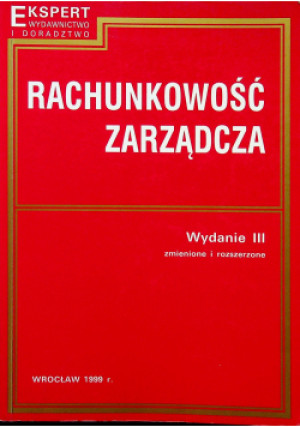 Rachunkowość zarządcza - Praca Zbiorowa - książka  wyd. 1999