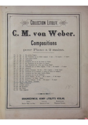 Compositions pour Piano a 2 mains - Henry Litolf - książka