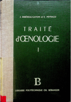 Traite doenologie - E. Peynaud - książka  wyd. 1960