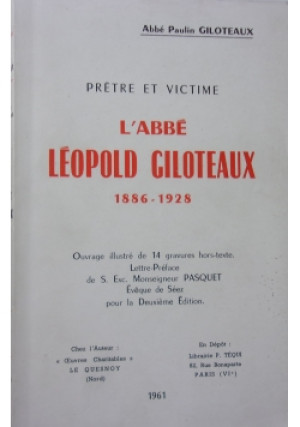 Pretre et victime - Abbe Paulin Giloteaux - książka