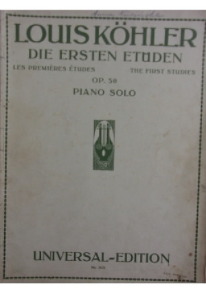 Die Ersten  Etuden - Louis Kohler - książka