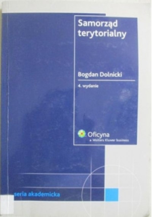 Samorząd terytorialny - Bogdan Dolnicki - książka  wyd. 2009