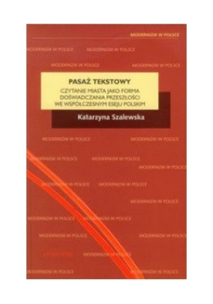 Pasaż tekstowy - Katarzyna Szalewska - książka  wyd. 2012